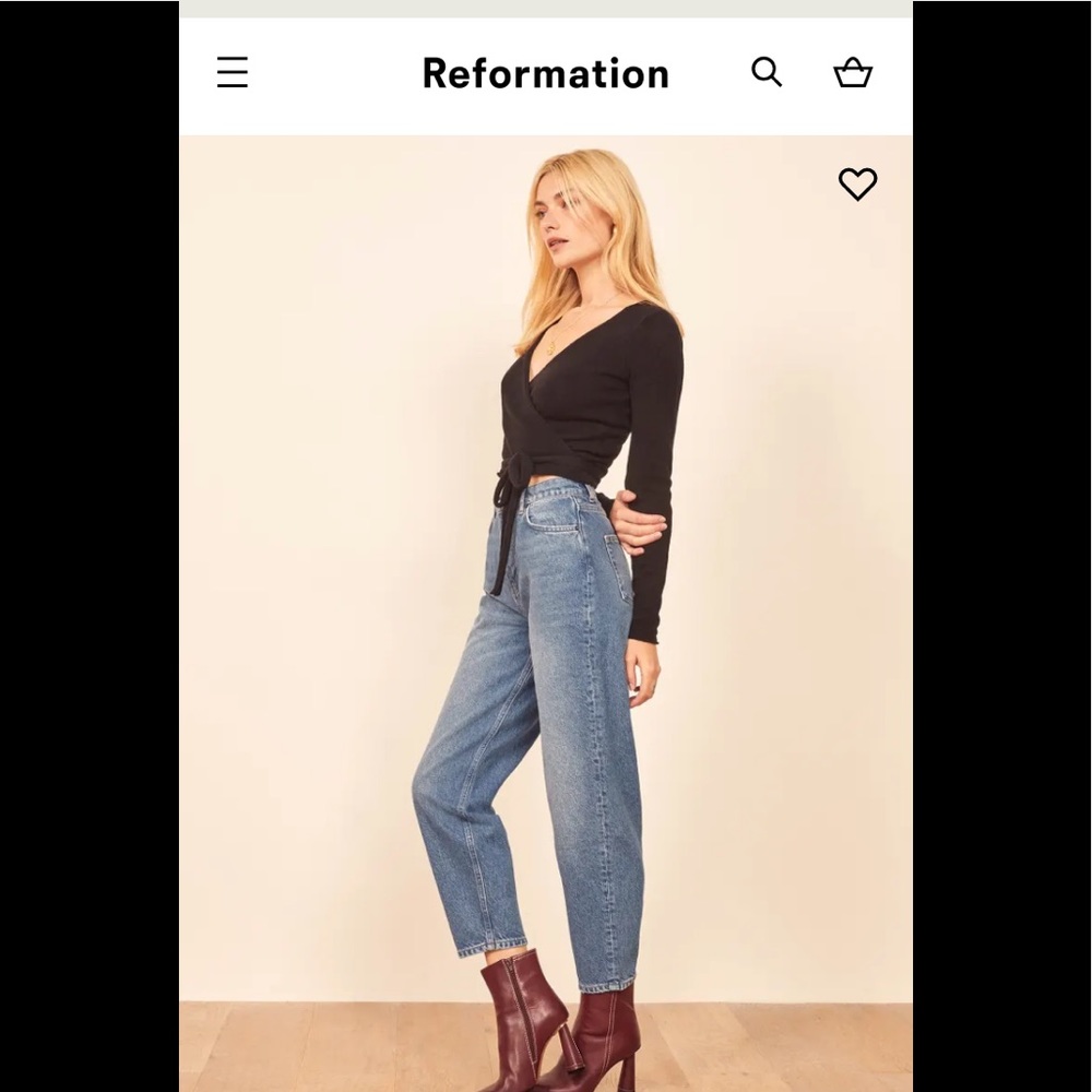 Reformation Kris High Rise Relaxed Curve Jeans NWT